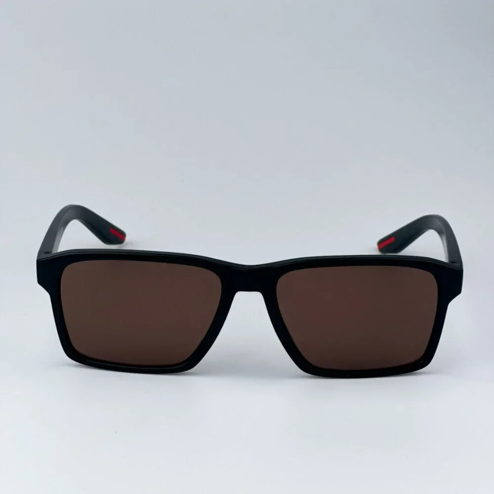 Prada Linea Rossa PS05YS DG050A BRAND NEW Sunglasses Black Rubber Brown Unisex